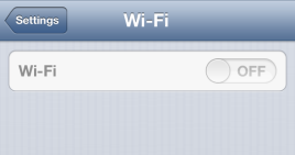 iPhone 4S WiFi Greyed Out