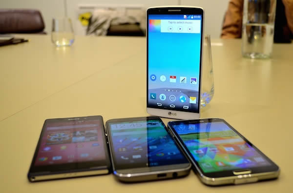 lg g3 vs samsung galaxy s5 vs htc one