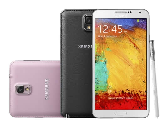 Samsung Galaxy Note 3 Colour Range