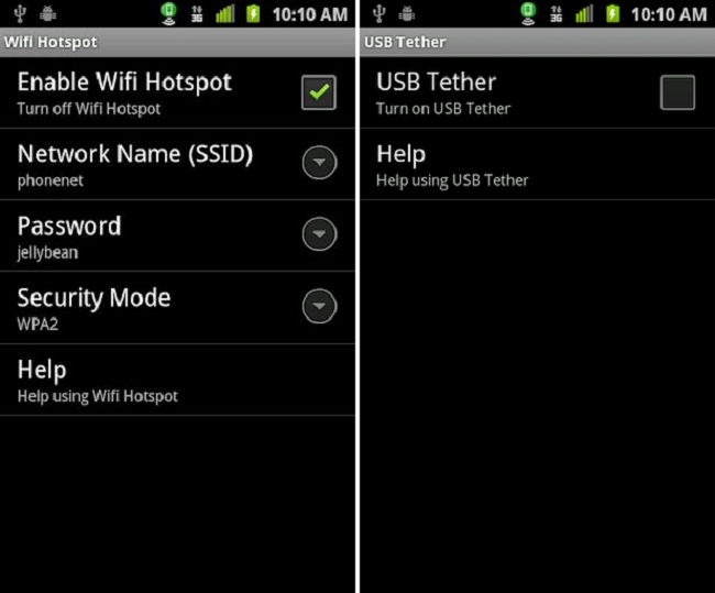 Tethering on Android