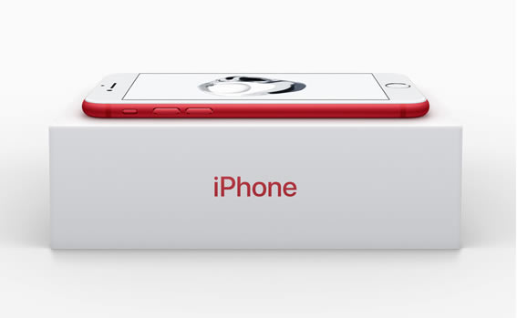 iphone 7 in red in box