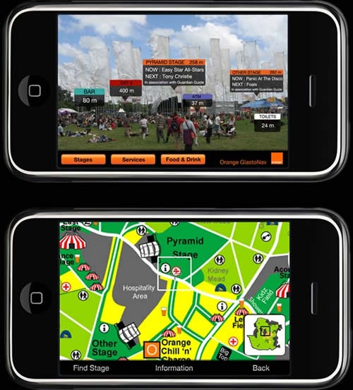 Orange Release Glastonbury Navigation Application