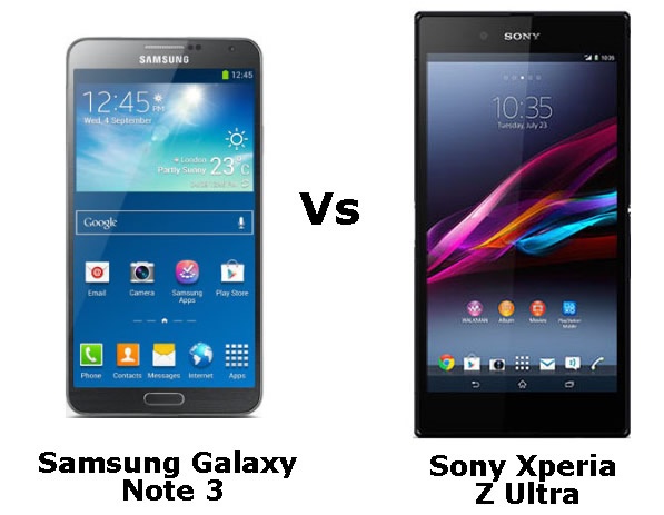 Samsung Galaxy Note 3 vs Sony Xperia Z Ultra: Which Is The Greatest Phablet ?