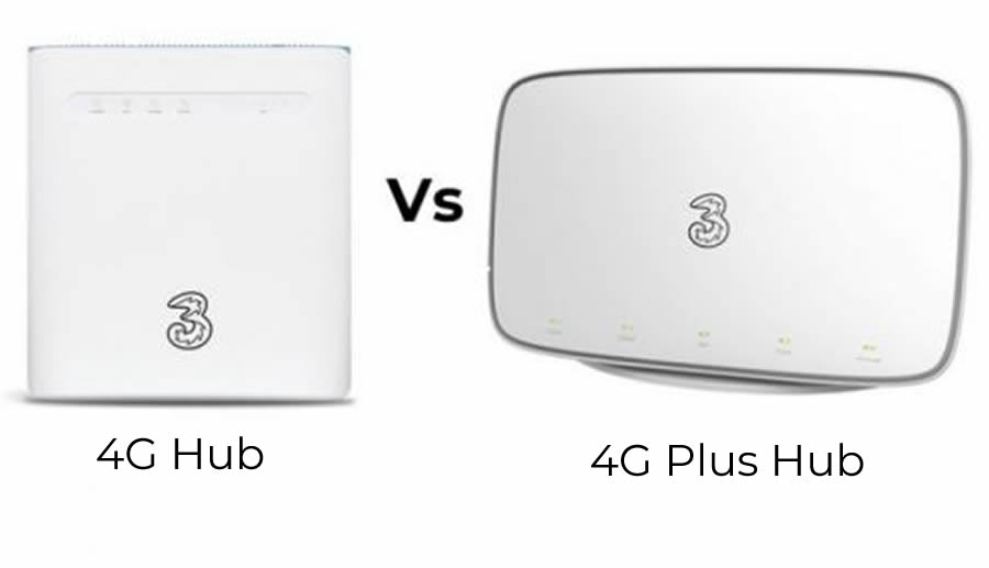 Three 4G Hub vs Three 4G Plus Hub