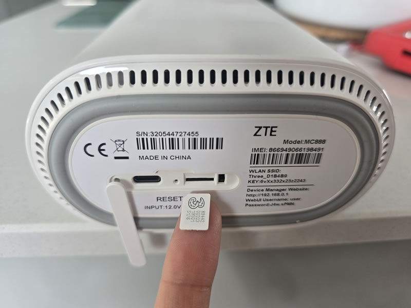 SIM Slot - Three 5G Broadband