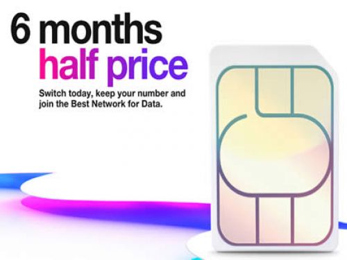 Get six months half price on Three SIM Only or with a phone