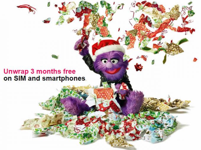Three’s made Christmas more affordable with three months free