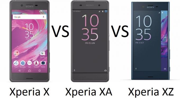 Sony X vs Xperia vs Xperia XZ: Battle the